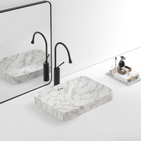 Lavabo de salle de bain en céramique de haute qualité, facile à nettoyer, avec décor décoratif, pour aménagement sanitaire