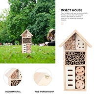 Maison d'insectes en bois suspendu ruche d'abeille décor animal ruche peint abri d'élevage porte