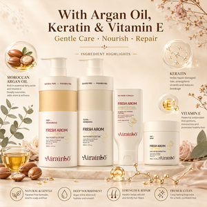 Set per la Cura dei Capelli Fresh Arom con Olio di Argan, Cheratina, Olio di Batana e Biotina per Capelli Secchi, Diradati, Fragili e con Prurito - Product Image 1