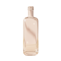 Bouteille ronde en verre transparent avec bouchon en liège, hermétique, anti-fuite, de qualité alimentaire, pour spiritueux, cosmétiques, personnalisable OEM