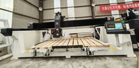 Scie à pont CNC 4+1 axes GD pour la découpe de pierre 1825 2030, marbre, granit, quartz, planification de comptoirs de cuisine, moteur servo 15kW
