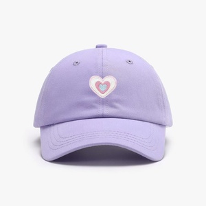 Hot Sale Heart Embroidery Baseball Cap Cute Adjustable Dad Hat for Women Girls - Product Image 6