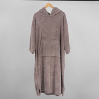 Peignoir de bain à capuche en microfibre ultra-fine de luxe, séchage rapide, absorbant, écologique, poncho de surf, broderie personnalisée du logo