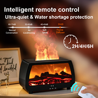 Diffuseur d'arômes à flamme colorée pour huiles essentielles, humidificateur cheminée avec télécommande pour la maison et le bureau