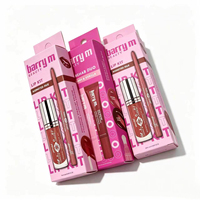 Boîte cosmétique rose vif personnalisée, kit de maquillage brillant avec languette de suspension, emballage de maquillage OEM, boîte en papier en gros