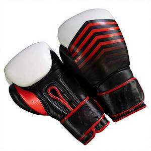 Gants de boxe MMA personnalisés de haute qualité avec logo, en cuir de vachette véritable, à doigts entiers, lacés, pour entraînement en extérieur, vente en gros - Product Image 1