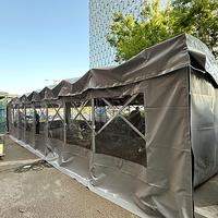 Carpa Deslizante con Estructura de Acero Resistente a los Rayos UV, sin Paredes Laterales, Toldo Plegable y Resistente para Uso en Mercados Nocturnos (Todas las Estaciones)