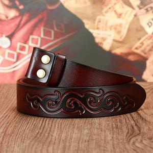 Ceinture en cuir de vachette marron vintage avec boucle à ardillon pour femme, idéale pour le jean et les tenues décontractées - Product Image 4