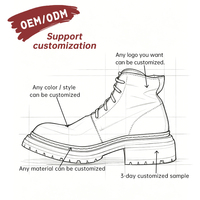 Botas de Motocicleta Retro Personalizadas OEM, Cómodas para Verano, Otoño e Invierno, Fabricadas con Cuero de Caballo, con Cordones y Suela Goodyear, Hechas a Mano