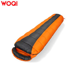 Saco de Dormir Woqi Tipo Momia para 3 Estaciones, Impermeable, Cálido, de Poliéster, para Adultos, para Camping, Senderismo y Viajes, Color Naranja - Product Image 3