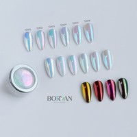 Poudre de chrome, pigment caméléon, effet miroir magique, aurore, perle pour nail art