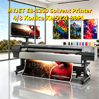 Máquina de Impresión de Formato Ancho de 3200 mm con Cabezales de Impresión Konica 512i, Impresora Industrial de Solvente para Pancartas Flexibles
