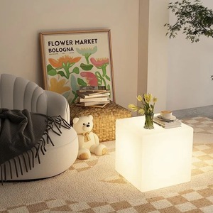 Mesa LED Luminosa para Exteriores, Mueble <span class=keywords><strong>de</strong></span> Jardín con Carga a Color, Control Remoto, Mesa <span class=keywords><strong>de</strong></span> <span class=keywords><strong>Noche</strong></span>, Decoración para Fiestas, Bodas y Playa - Product Image 2
