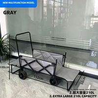Chariot de camping multifonction pliable convertible en lit de repos, chariot de plage portable pour l'extérieur, vente en gros