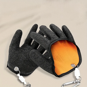 Guantes de pesca – Recubiertos de látex, antideslizantes, protección contra pinchazos y arañazos – Guantes profesionales para pescar para pescadores, mano izquierda/derecha - Product Image 4