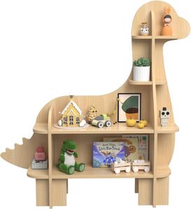 Étagère à livres en bois pour enfants Montessori à 4 niveaux avec fonctionnalités pour l'école et la salle de bain, rangement pour jouets - Product Image 1