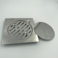 Accessoire de salle de bain en acier inoxydable 304, équipement sanitaire, drain de sol pour machine à laver 10x10cm 15x15cm 20x20cm