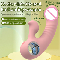 Mini vibromasseur en silicone Delove avec 12 fréquences de vibration et stimulation multi-plaisirs, masseur pour stimulation du point G, jouets sexuels