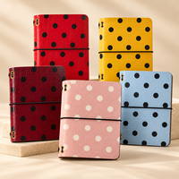 Carnet en cuir PU à pois, journal personnalisé, couverture à motifs, papeterie à marque privée, cadeaux de boutique en gros
