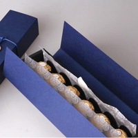 Faveurs de mariage petit luxe nourriture Date emballage cadeau divisé carton chocolat vide boîte en papier noir luxe pour le chocolat