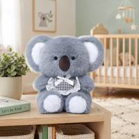 Peluche Koala Grise Kawaii Personnalisée OEM 20cm, Douce et Moelleuse, Certifiée EN71 CE, Cadeau d'Anniversaire pour Enfants
