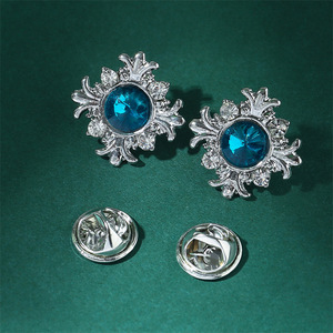 Retro moda ornamento hombres joyería Cristal Diamantes de imitación Collar Pin broche pequeño diseñador geométrico declaración solapa Pin broches - Product Image 5