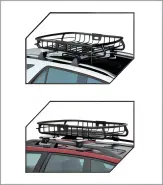 1275mmx1035mmx205mm Roof Rack Rooftop Cargo Carrier Steel Basket For SUV And Pick Up Trucks - 100kg Capacity