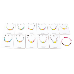 Bracelet en résine avec visage souriant, en acier inoxydable, fait à la main, ensemble de 12 pièces, bijoux à la mode - Product Image 2