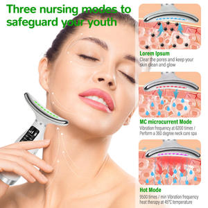 جهاز تدليك الوجه المحمول الجديد 7 في 1 جهاز تدليك الوجه والرقبة متعدد الوظائف للعناية بالبشرة - Product Image 5