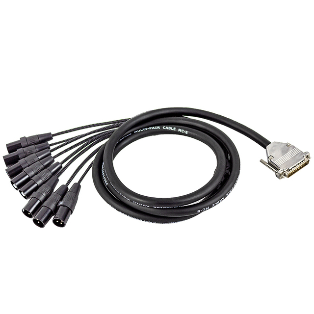 Yinyu SNA57 Professional 8 Channel DB25 to XLR Male Audio Snake Cable for Studio Recording and Live Sound
