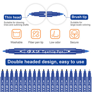 Stylo marqueur de retouche pour tissu en denim, double pointe, imperméable, pour la réparation de vêtements textiles - Product Image 1