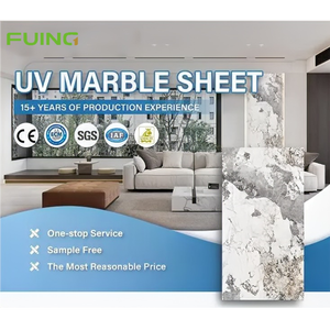 Nouveau design, panneau mural en feuille de marbre composite plastique ignifuge brillant, <span class=keywords><strong>prix</strong></span> de gros, décoration - Product Image 5