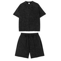 Ensemble de t-shirts vintage personnalisés 250g t-shirts surdimensionnés pour hommes t-shirts délavés à l'acide Dtg Print Streetwear t-shirts délavés à l'acide ensemble de survêtements