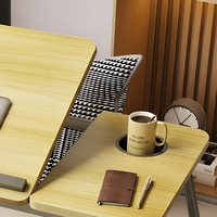 Table pliable pour ordinateur portable, réglable en hauteur, en bois, portable, pour lit, bureau, maison, chambre, étude, travail