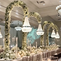 Support de chandelier de mariage sur pied, 10 pieds, en métal, pour arche de fond lumineuse, pour décoration intérieure et extérieure