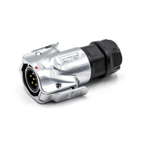 Connecteur d'alimentation industriel aérien étanche IP67 à affichage LED, robotisé et automatisé, LP12 M12, 2, 3, 4, 5, 6, 7, 8 broches
