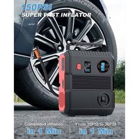 2000A Démarreur d'urgence Batterie de voiture Booster Pack Voiture Portable Jump Starter Power Bank avec compresseur d'air