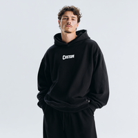 Sweat-shirt à capuche personnalisé avec logo, épais, vierge, imprimé en relief, lourd, de haute qualité, pour homme