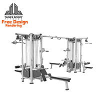 Equipo de Gimnasio Comercial de Calidad, Multifuncional, Todo en Uno, Cable Crossover, Jungle 8 Estaciones