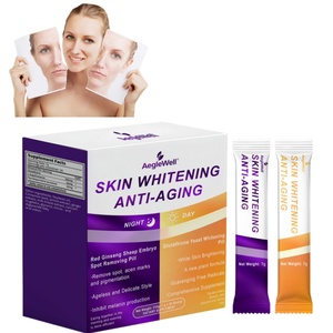 Suplemento de Belleza para el Día y la Noche AegleWell, Fórmula Dual con Glutatión, <span class=keywords><strong>Levadura</strong></span> y Ginseng Rojo, Polvo Oral de Embrión de Oveja, Antioxidante - Product Image 1