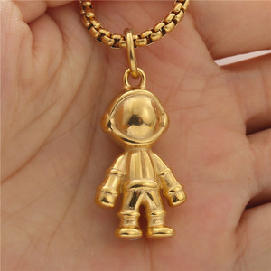 Collar de Acero Inoxidable con Colgante de Astronauta para Hombre, Estilo de Dibujos Animados, Joyería de Regalo - Product Image 2