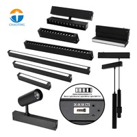 Spot LED magnétique en aluminium 110-265V, 3 CCT réglables par interrupteur DIP, projecteur linéaire intelligent à intensité variable, CRI 90 élevé, compatible