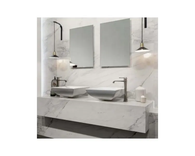 Mode belle italie marbre blanc Bianco Carrara marbre pour chambre d'hôtel mur cuisine comptoir Carrara dalle blanche