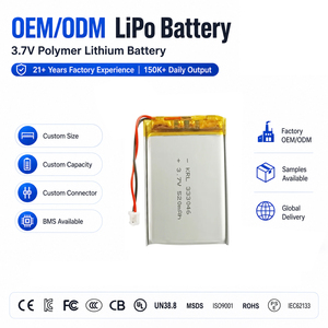 UN38.3 3.7V 520mAh 333046 Lipo Kese Hücreli OEM Düşük Minimum Sipariş Adedi Lipo Pil Tedarikçisi Boyun Masaj Aleti Taşınabilir Lityum Polimer Pil - Product Image 1
