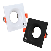 Spot LED encastré carré 5W 7W 9W 12W, luminaire spot LED GU10 G5.3 MR16, cadre rond carré, boîtier encastré LED
