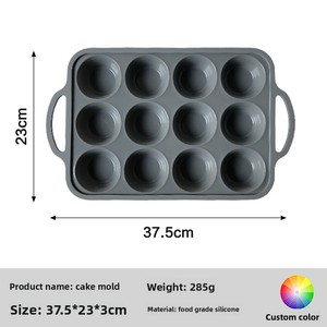 Stampo in Silicone <span class=keywords><strong>per</strong></span> Muffin <span class=keywords><strong>da</strong></span> 12 o 24 Tazze, Teglia Antiaderente <span class=keywords><strong>per</strong></span> Cupcake, Stampo <span class=keywords><strong>per</strong></span> Torte di Grado Alimentare <span class=keywords><strong>per</strong></span> <span class=keywords><strong>Forno</strong></span> - Product Image 3