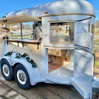 Vintage Horse Trailer mobile Bar Ice Cream Cart Candy Coffee Trailer Horse Food Trailer à vendre