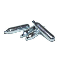 Cartouche de CO2 filetée 16g - Bouteille de gaz rechargeable pour pompe à vélo, gonfleur de pneus et gonfleur d'urgence portable