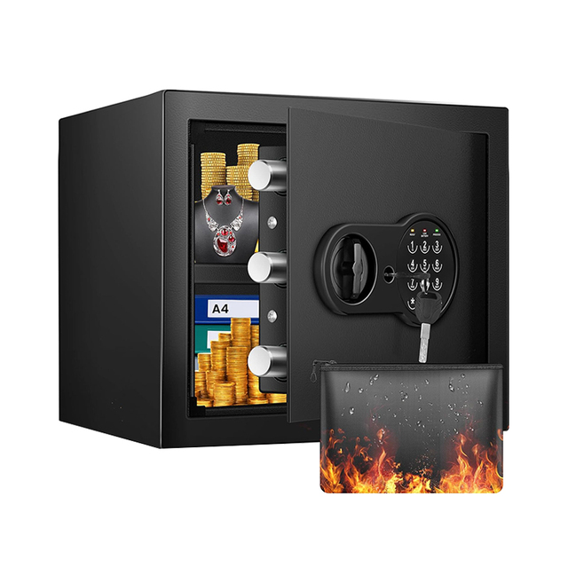 Factory-Produced Steel Metal Fireproof Safes for Home Office Hotel Use Electronic Lock Option for Money & Jewelry Storage