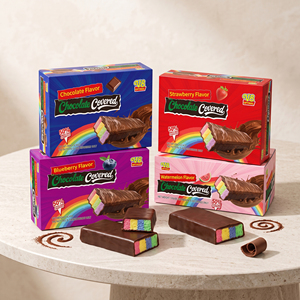 Barretta di Marshmallow Ricoperta al Cioccolato alla Frutta Multicolore, Etichetta Privata OEM, Halal, Scatola di Zucchero Filato Morbido, Durata 12 Mesi - Product Image 2
